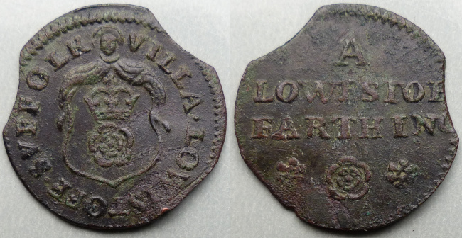 Lowestoft, town issue farthing token